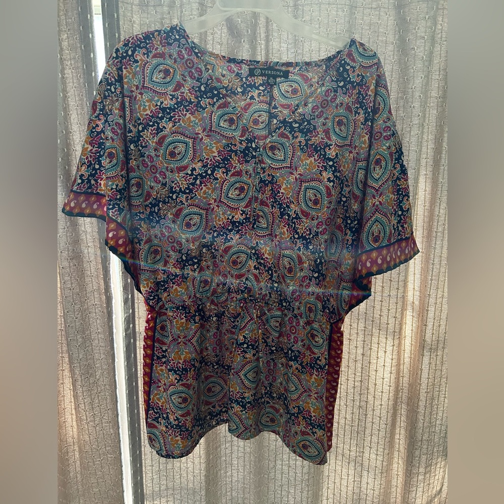 Beautiful Print waist defined Top